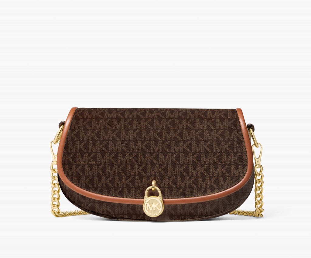 Mila 小號皮革手提包 (棕色)